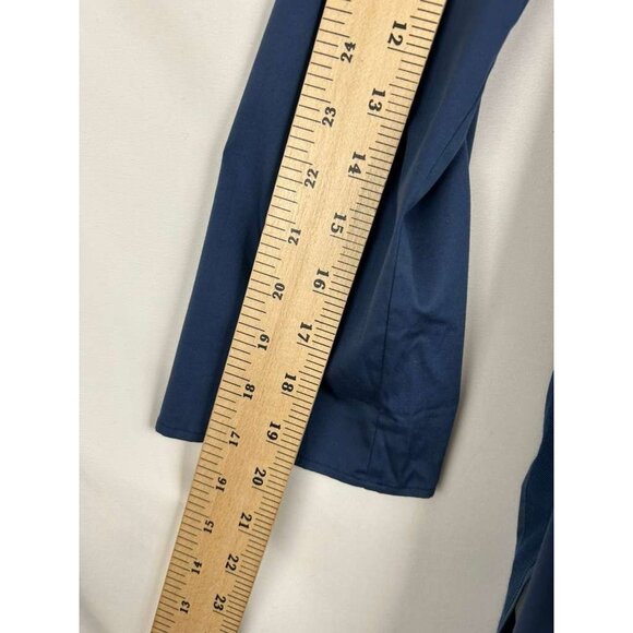 Hugo Boss Women's Size 8 Blue Dashina Belted Long Sleeve Shirt Dress - Picture 5 of 16